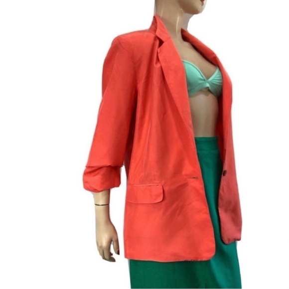 collection Point of view silk blazer orange size:14 - Picture 1 of 16